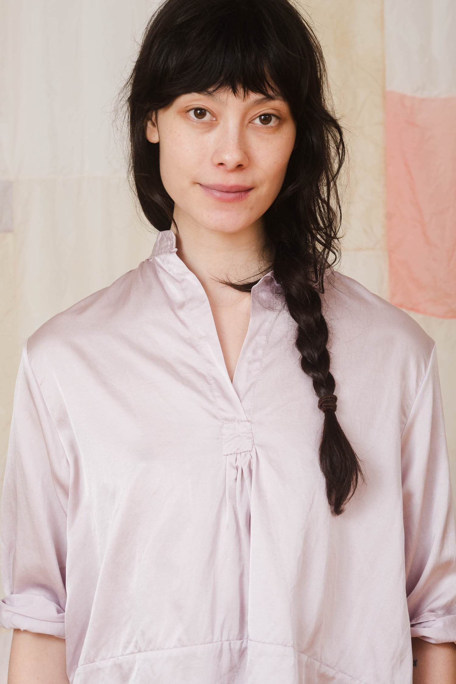 sale sunny shirt silk cotton satin