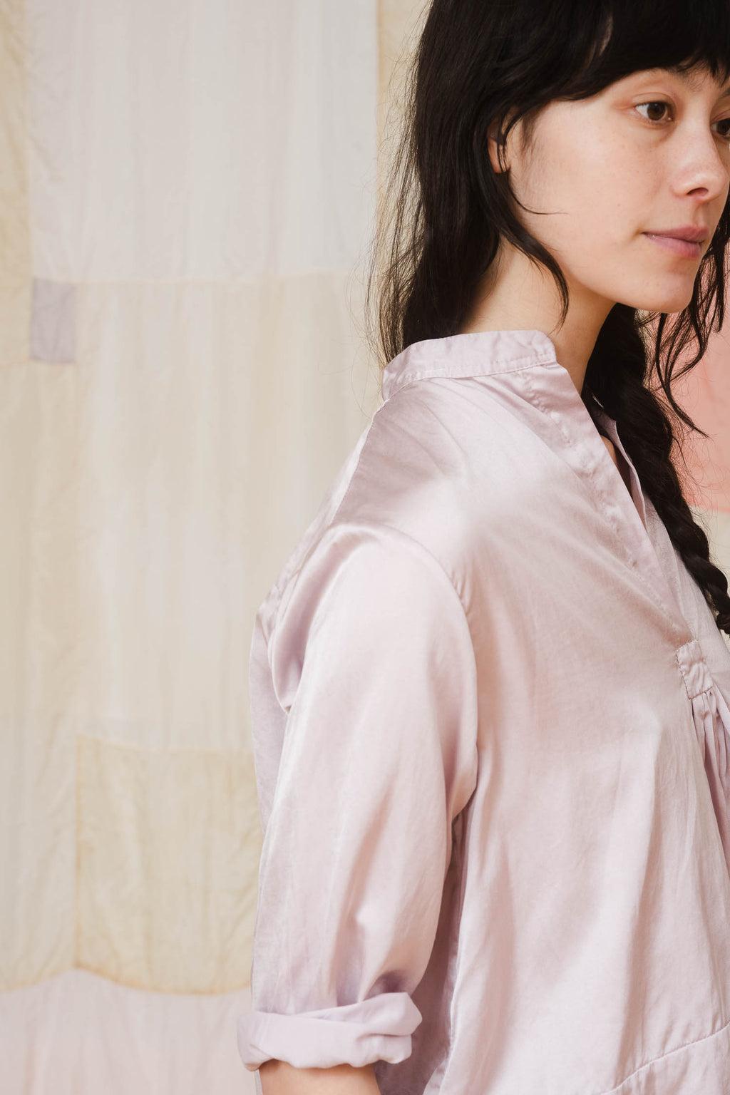 sale sunny shirt silk cotton satin