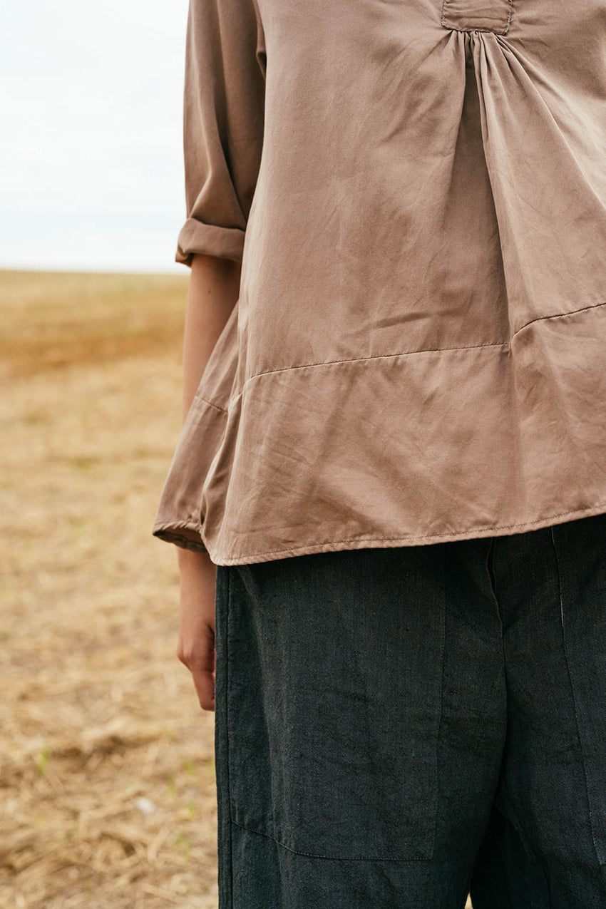 sale sunny shirt long silk cotton satin
