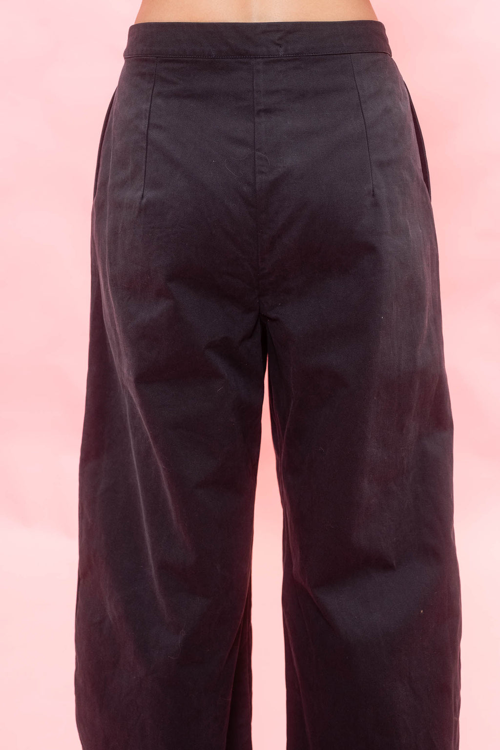 tailored wide leg pants italian cotton twill