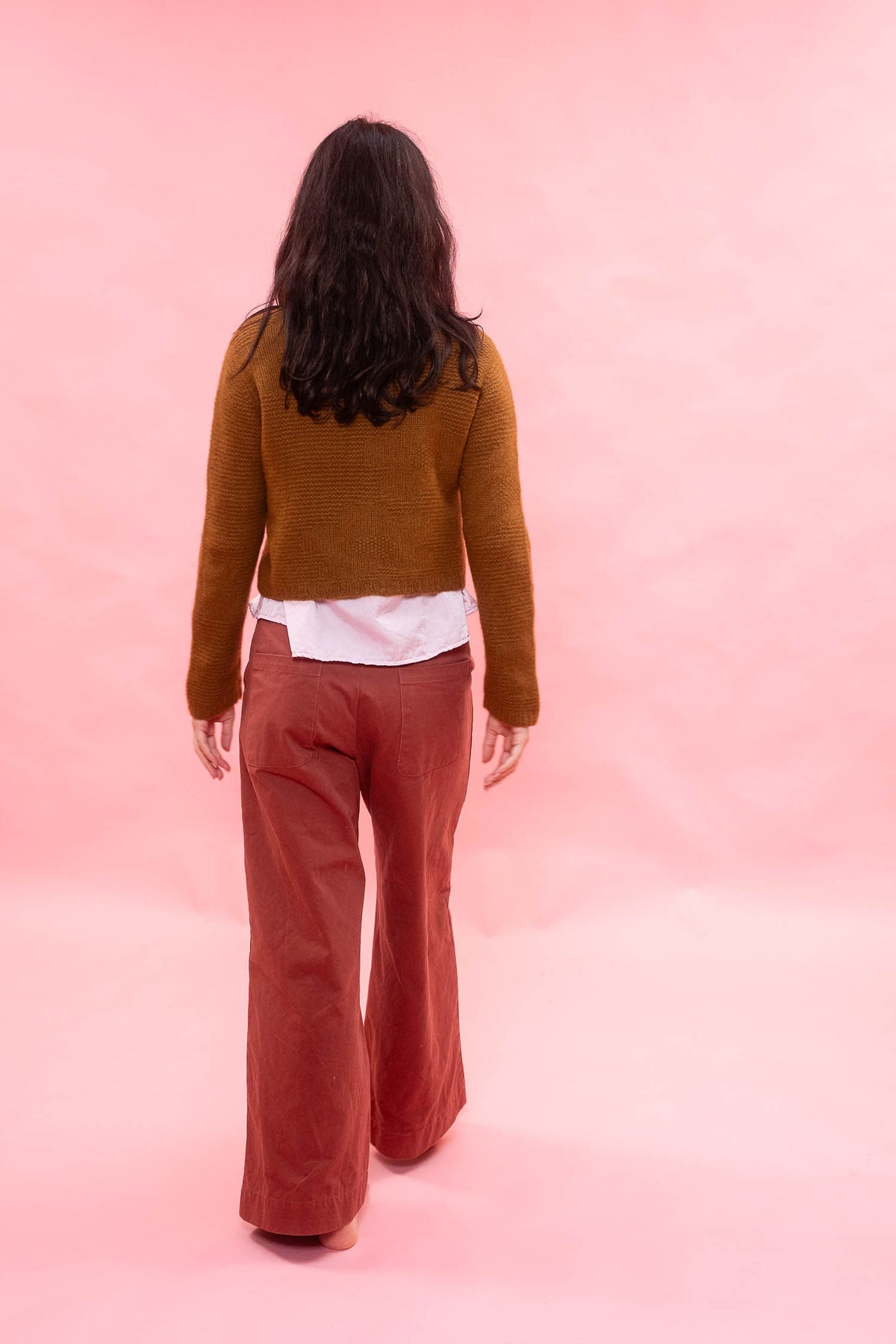 textured flower cardigan cashmere