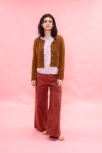 flare pants italian cotton twill
