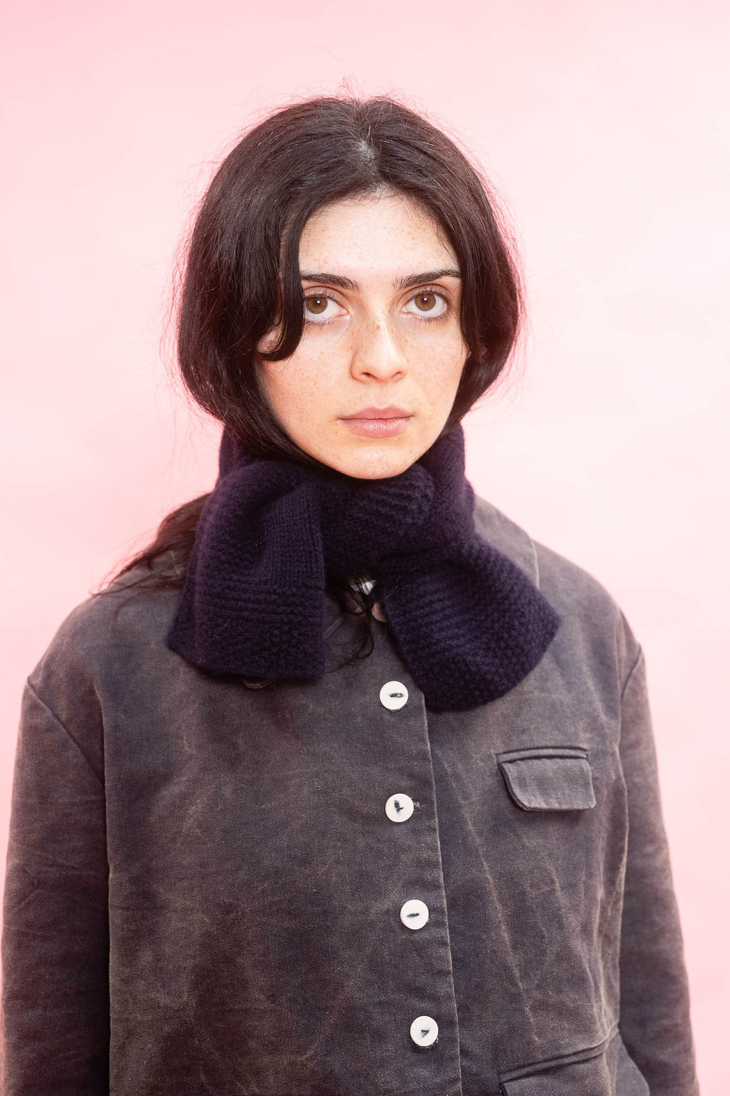 textured flower scarf cashmere