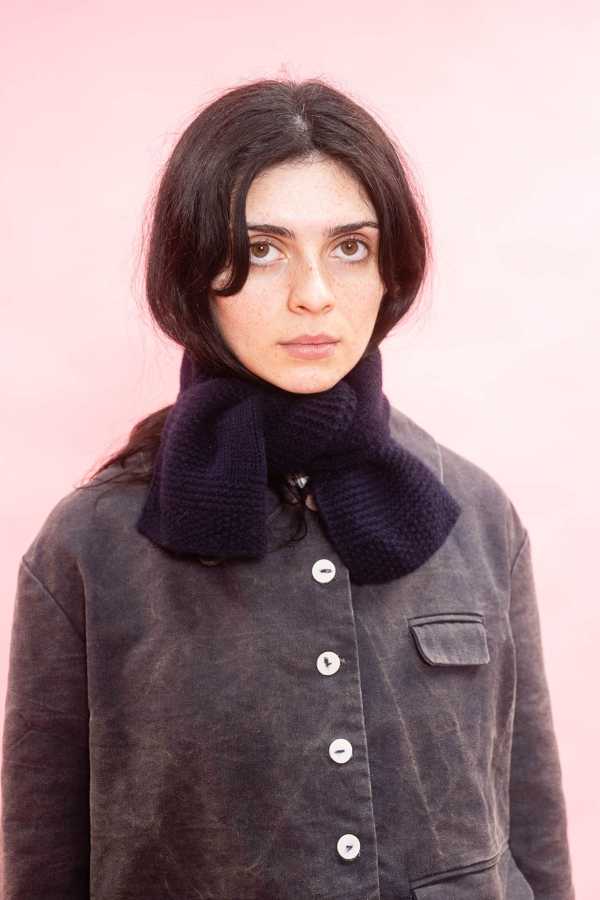 textured flower scarf cashmere