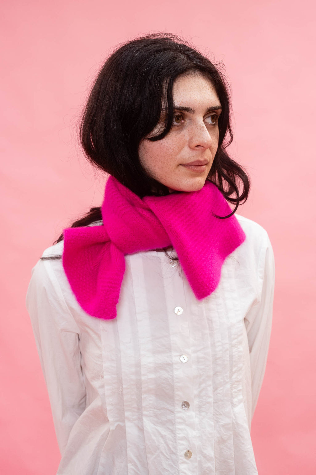 textured flower scarf cashmere