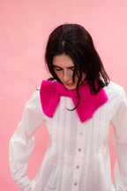 textured flower scarf cashmere