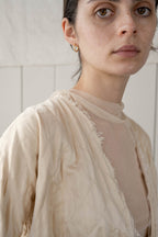 sale tie top quilted jacket silk