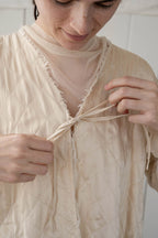 sale tie top quilted jacket silk