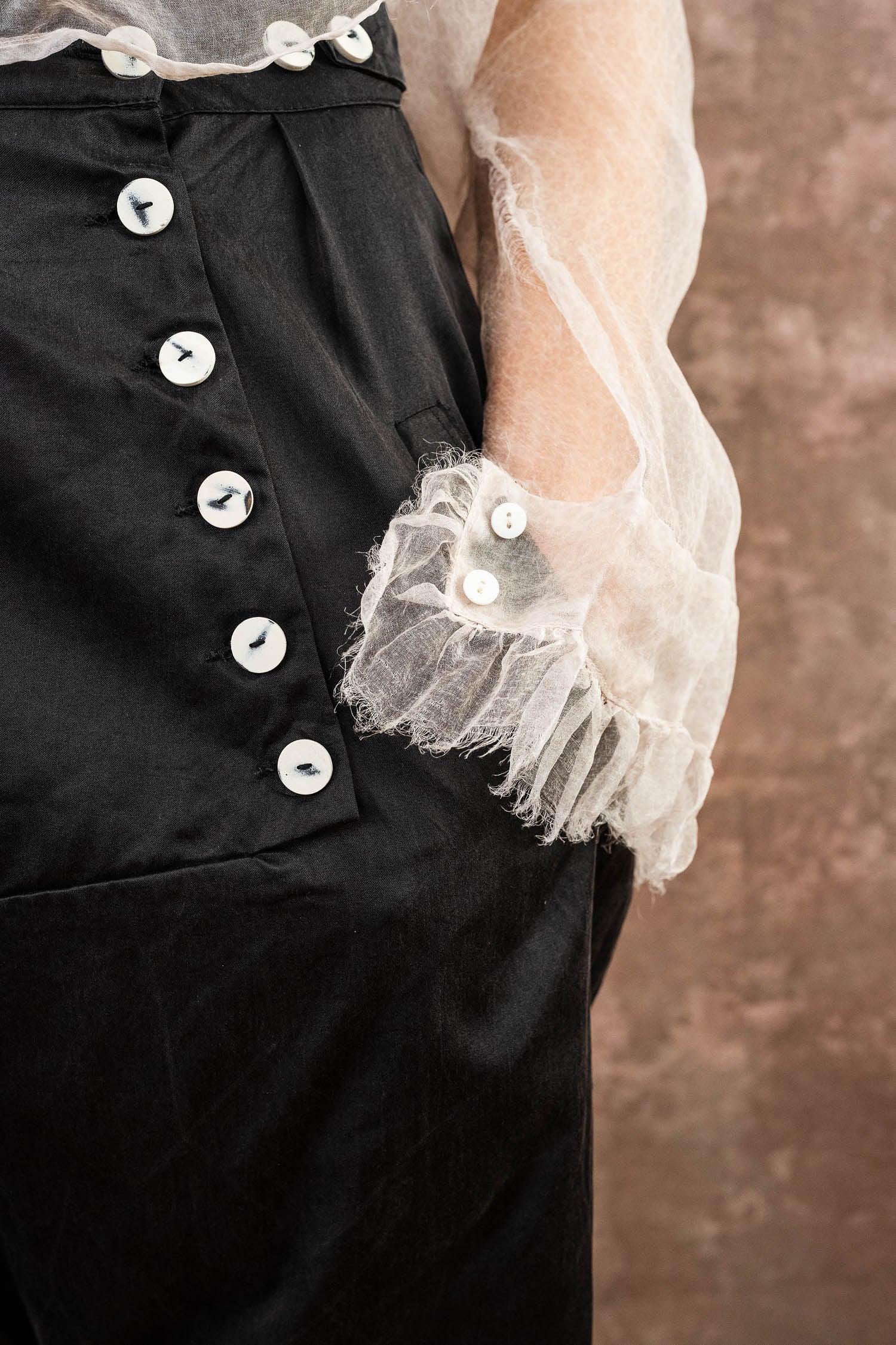 tin pants silk cotton croccante