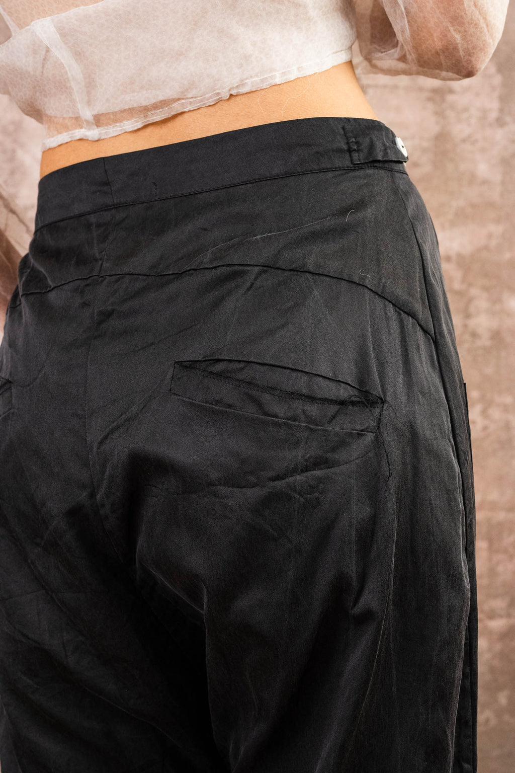 tin pants silk cotton croccante