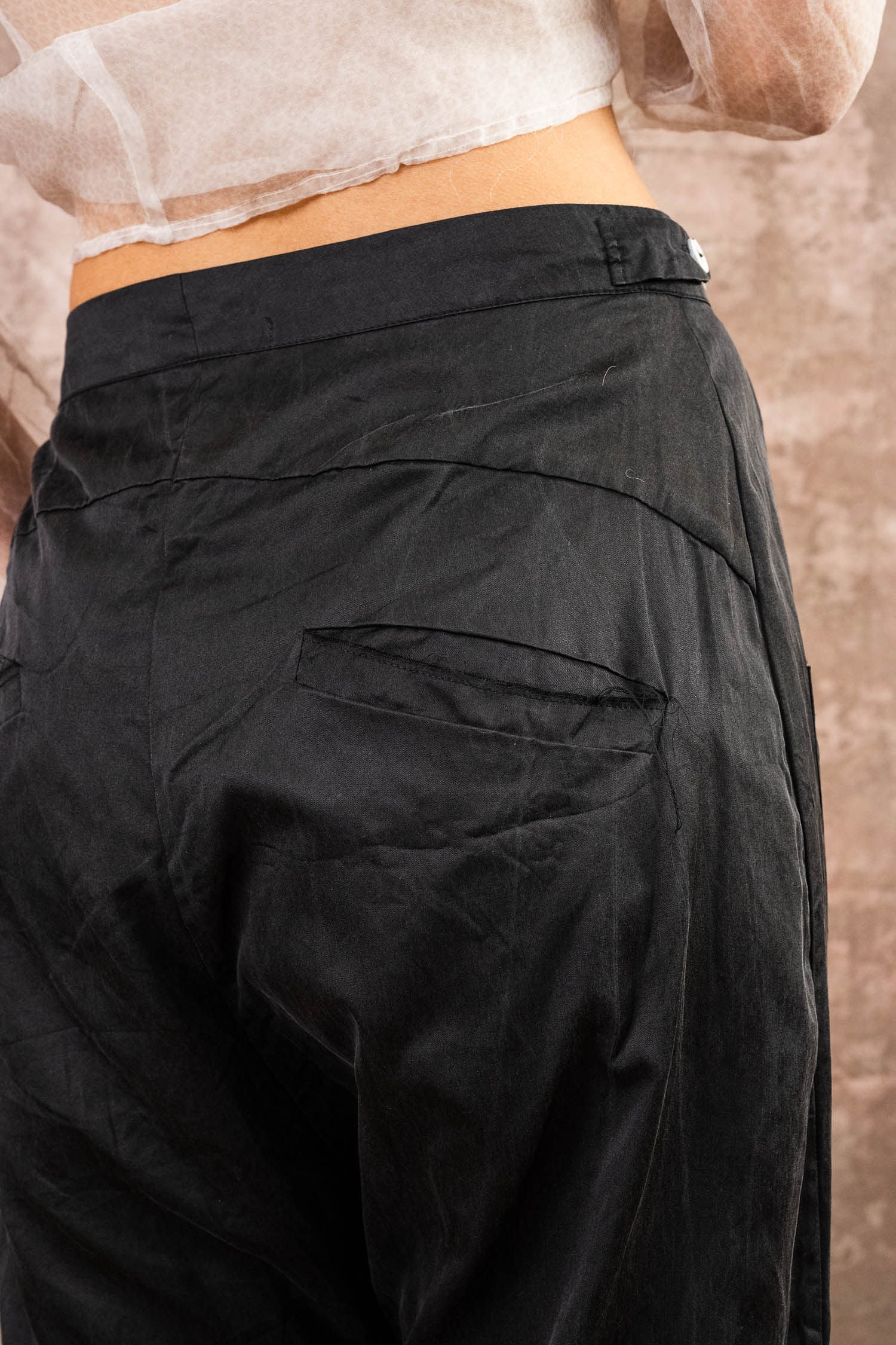 tin pants silk cotton croccante
