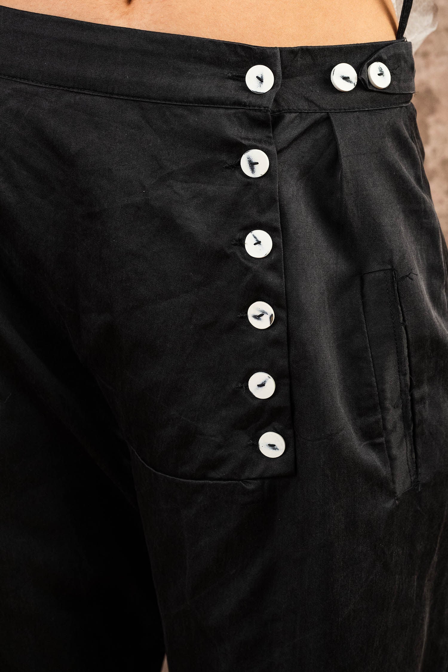 tin pants silk cotton croccante
