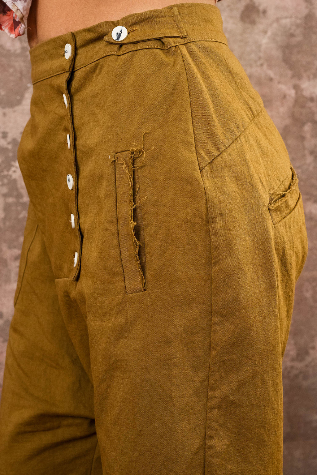 tin pants cotton twill