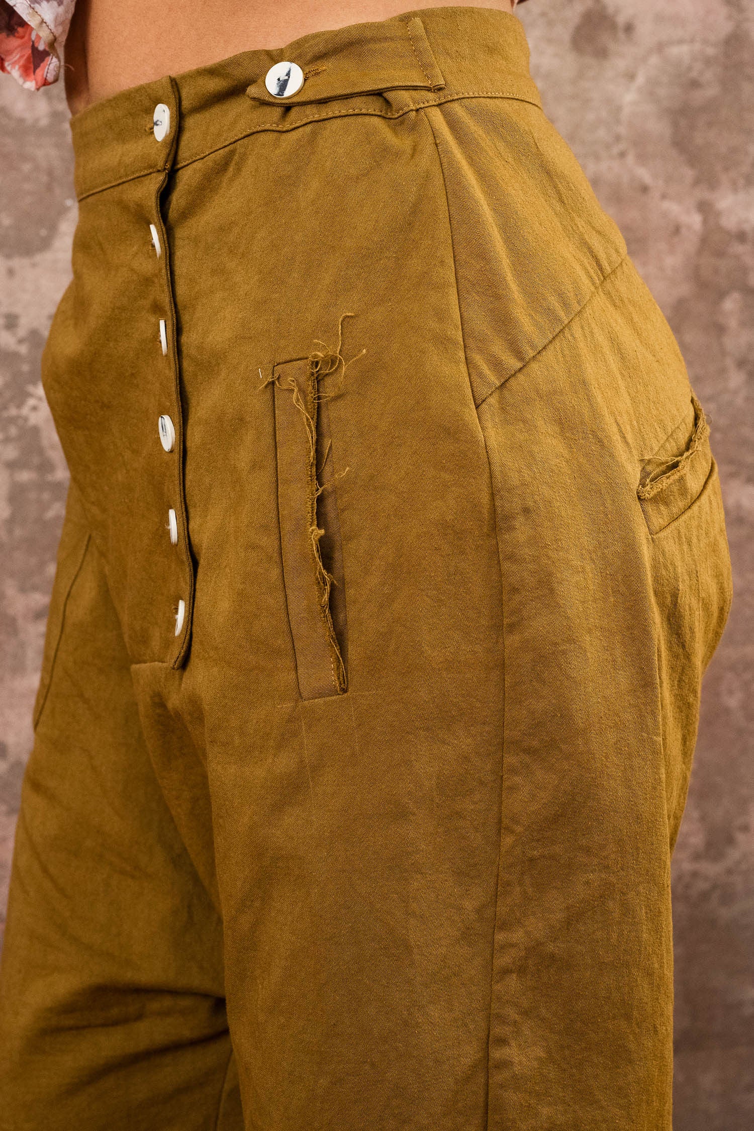 tin pants cotton twill
