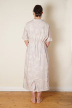 uniform dress rose print cotton poplin