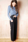 hem pants velvety cotton
