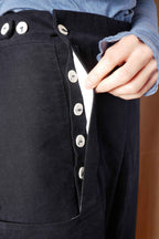 hem pants velvety cotton
