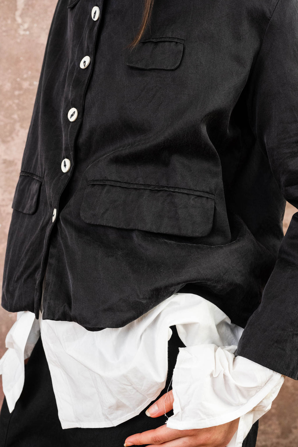 warm jacket silk cotton croccante
