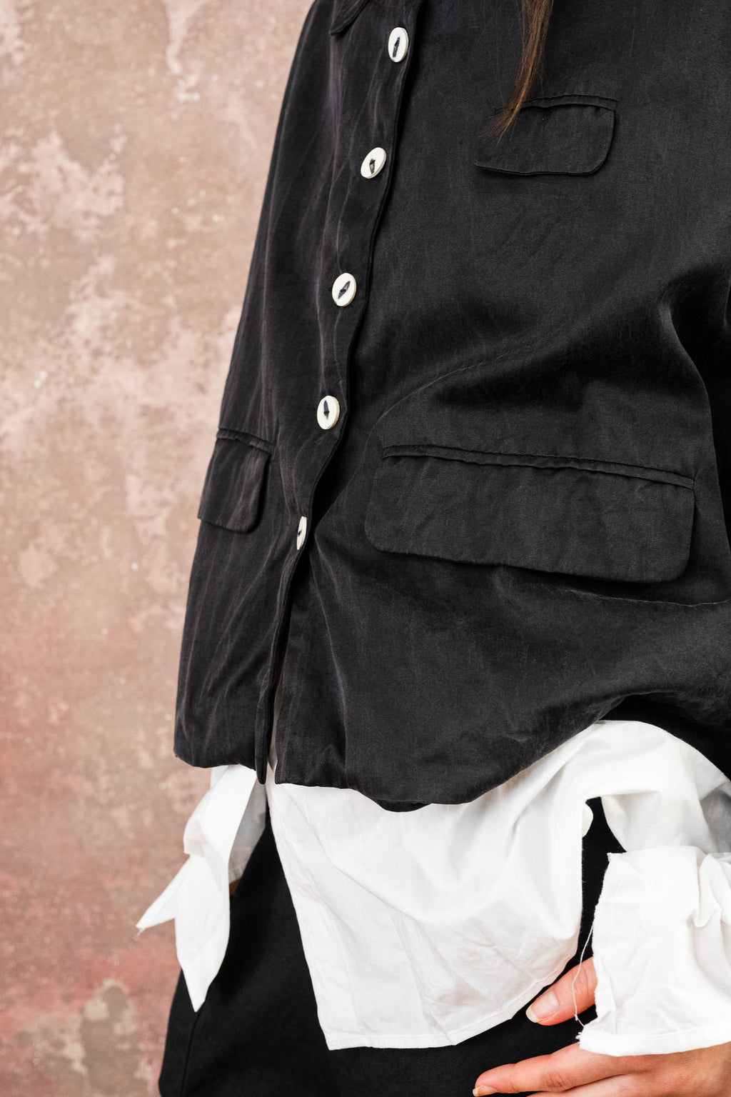 warm jacket silk cotton croccante