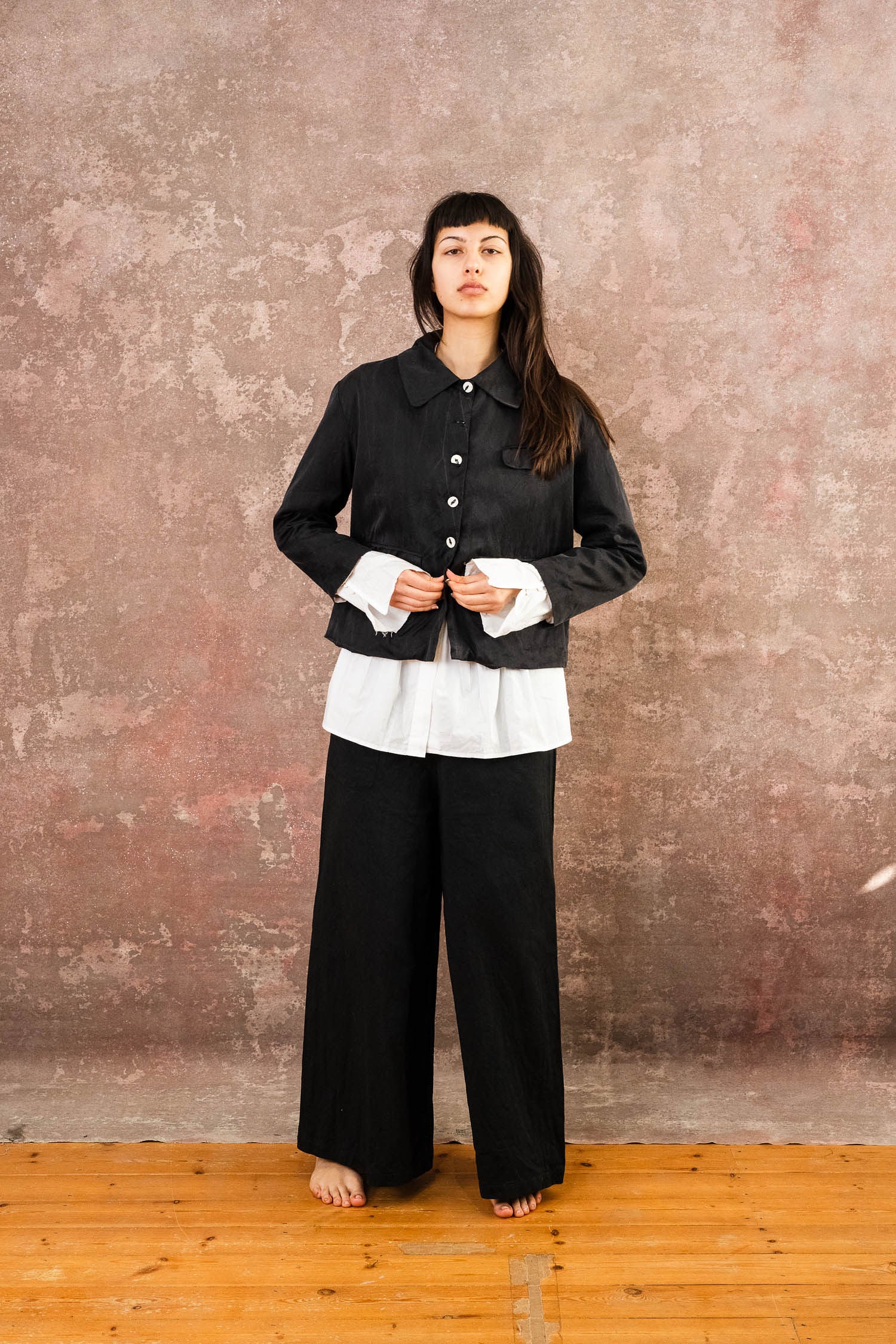 warm jacket silk cotton croccante