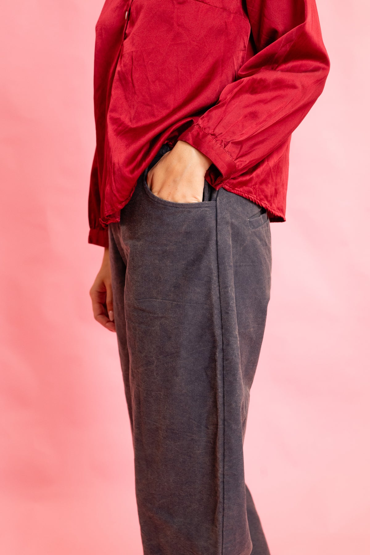 winter sweet blouse silk cotton satin