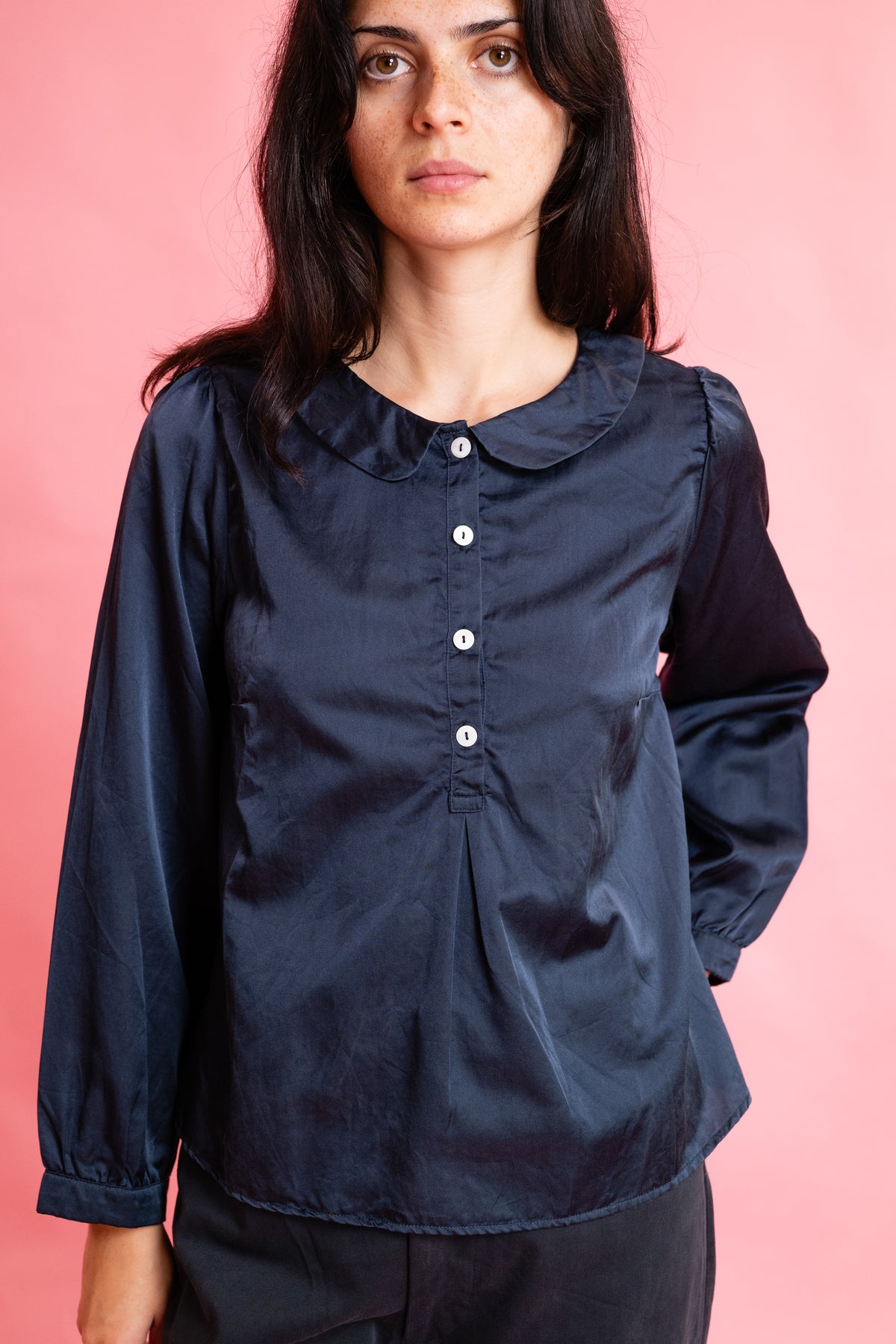 winter sweet blouse silk cotton satin