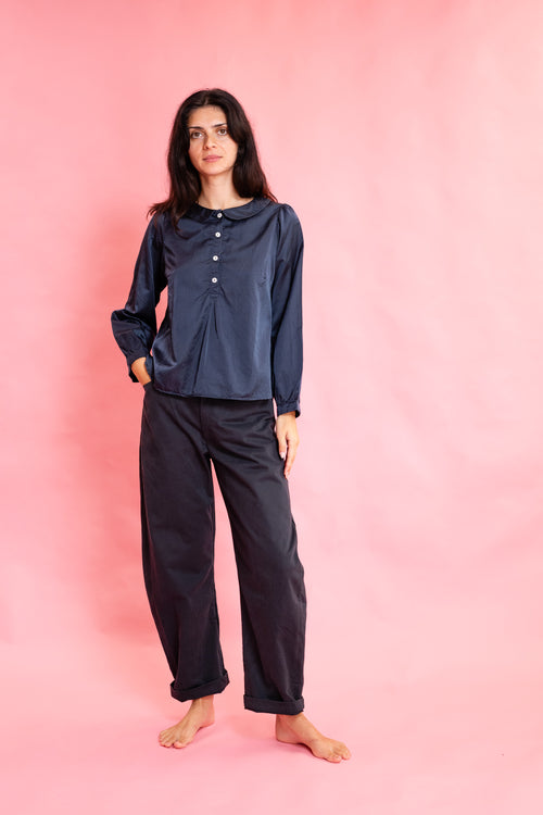 winter sweet blouse silk cotton satin